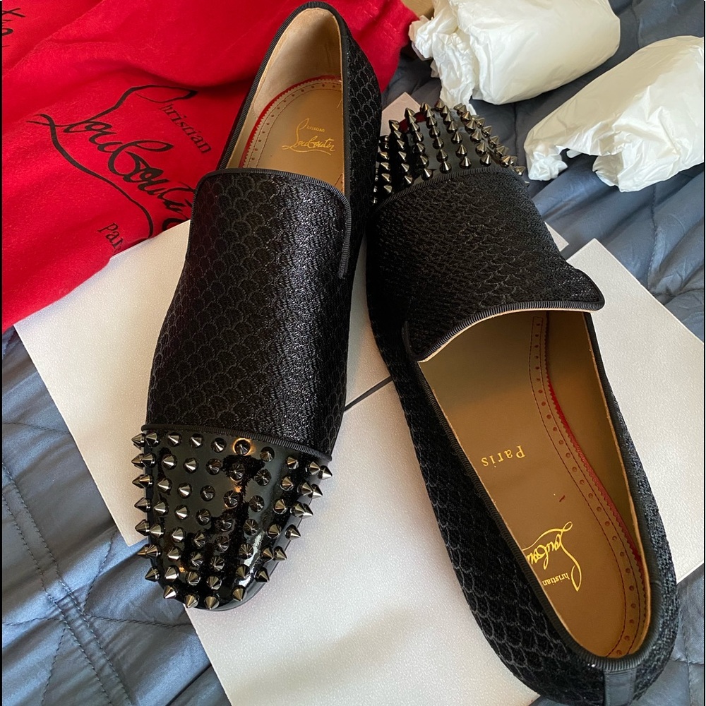 Christian Louboutin spooky flat jacquard $900